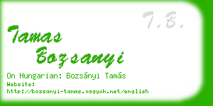 tamas bozsanyi business card